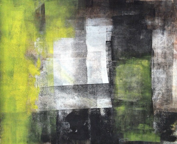 Black and Yellow Abstract Art Painting